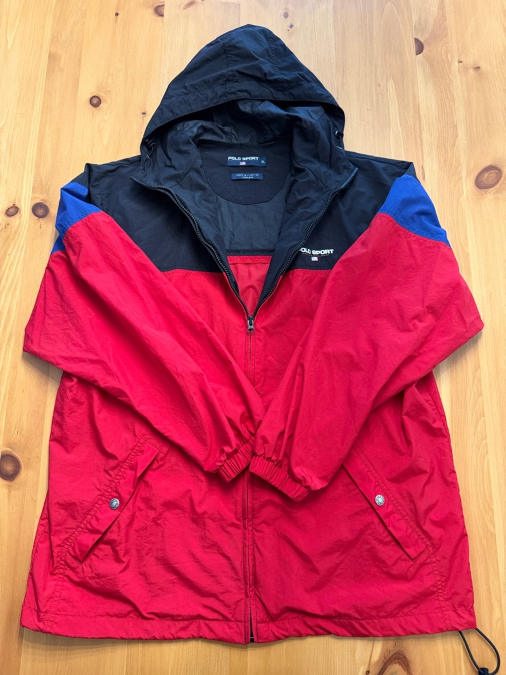 Polo by Ralph Lauren Navy Label Jacket with Red & White Flag Accent